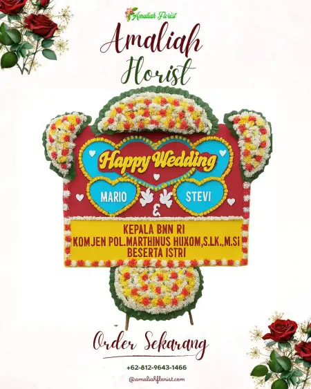 Papan Bunga Pernikahan Cikalong